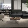 Sofas - Left chaise longue relax sofa in black leather - ANGEL CERDÁ