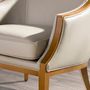 Armchairs - Sand leather armchair - ANGEL CERDÁ