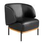 Armchairs - Black leather armchair - ANGEL CERDÁ