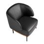 Armchairs - Black leather armchair - ANGEL CERDÁ