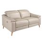 Sofas - 2 seater relax sofa in taupe grey leather - ANGEL CERDÁ