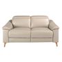 Sofas - 2 seater relax sofa in taupe grey leather - ANGEL CERDÁ