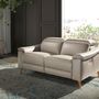 Sofas - 2 seater relax sofa in taupe grey leather - ANGEL CERDÁ