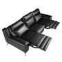 Sofas - 3 seater leather relax sofa black - ANGEL CERDÁ