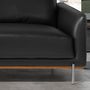 Sofas - Left chaise longue sofa black leather - ANGEL CERDÁ