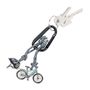 Gifts - Keyring with snap hook, 2 pendants: bicycle, helmet - TROIKA GERMANY