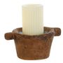 Unique pieces - ANTIQUE WOODEN CANDLE HOLDER 4 ASSORTED - ITEM HOME BY ITEM INTERNATIONAL