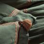 Bed linens - Charla Double Duvet Cover Set 100% Organic Cotton Hemp Blended Ecru-Navy Blue 200 x 220 cm - ECOCOTTON