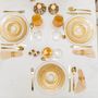Everyday plates - GOLDEN GLASS DINNER PLATE 28X28X2.5CM - SUN - AULICA PROM ORF DIFFUSION