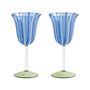 Glass - Wine glass eve blue set of 2 - &KLEVERING