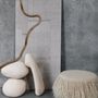 Chairs for hospitalities & contracts - Mapico handmade ottoman made of natural wool and wood - GALERIE SANA MOREAU