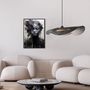 Hanging lights - SUSPENSION ENVOLE MOI recycled leather Length 105cm - RIF LUMINAIRES