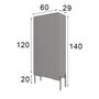 Wardrobe - Shoe cabinet in MDF 15 pairs of capacity - FRANCO FURNITURE