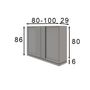 Wardrobe - Shoe cabinet in MDF of 18 pairs with selectable length from 80 -120 cm - FRANCO FURNITURE