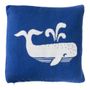 kids linen - Cushion cover & Blanket WHALE - TRANQUILLO