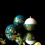 Objets de décoration - Bougie Globe Bleu Canard à l'Epicéa - PONPON CURIOSITAS