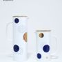 Ceramic - Modern Polka Dot Delight Short Pot Water Jug - THE ZHAI｜CHINESE CRAFTS CREATION