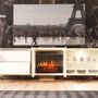 TV stands - Design lacquered TV furniture with electric fireplace - FRANCO FURNITURE