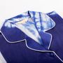 Homewear - Unique Botanical Blue Men's Tie Dye Silk Pajama Set - THE ZHAI｜CHINESE CRAFTS CREATION