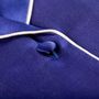 Homewear textile - Ensemble de pyjama en soie tie-dye bleu botanique unique pour homme - THE ZHAI｜CHINESE CRAFTS CREATION