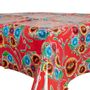 Garden textiles - Oilcloth Floralpola Orange - BACKTOBASIX X KITSCH KITCHEN