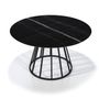 Tables Salle à Manger - Table ronde ERIS avec base en métal et plateau sélectionnable - FRANCO FURNITURE