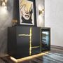 Sideboards - Lacquered MDF wine cabinet with built-in capacity for 30 bottles - FRANCO FURNITURE