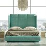 Beds - Handmade upholstered headboard with nails - FRANCO FURNITURE
