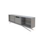 TV stands - Design lacquered TV stand with electric fireplace - FRANCO FURNITURE