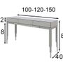 Console table - Entrance console with pressure-opening drawers with metal legs - FRANCO FURNITURE
