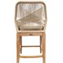 Outdoor kitchens - Teak and olefin rope bar armchair\" Lisa\ " - BALINAISA