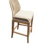 Outdoor kitchens - Teak and olefin rope bar armchair\" Lisa\ " - BALINAISA