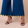 Apparel - Clara Blue Co-ord set with contrast scalloped trim - HYA CONCEPT STORE