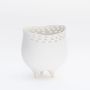 Vases - Photophore/pot LALY, en biscuit de porcelaine,  H15cm - YLVAYA DESIGN