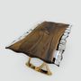 Kitchens furniture - Clear Wave Design Epoxy Resin Black Walnut Dining Table - TINELLA WOOD