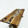 Kitchens furniture - Chestnut River Epoxy Resin Custom Dining Table / Kitchen Table - TINELLA WOOD