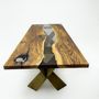 Kitchens furniture - Chestnut River Epoxy Resin Custom Dining Table / Kitchen Table - TINELLA WOOD