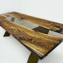 Kitchens furniture - Chestnut River Epoxy Resin Custom Dining Table / Kitchen Table - TINELLA WOOD