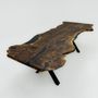 Dining Tables - One-Piece Black Walnut Epoxy Resin Dining & Conference Room Table - TINELLA WOOD