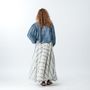 Apparel - Striped Maxi Bias Skirt - NEST FACTORY