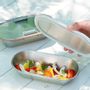 Kitchen utensils - Bento Box silicone Gray clip closure Aikata/Yoshikawa collection - ABINGPLUS