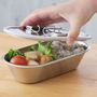 Kitchen utensils - Bento Box silicone Gray clip closure Aikata/Yoshikawa collection - ABINGPLUS