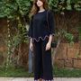 Apparel - Clara Black Co-ord set with contrast scalloped trim - HYA CONCEPT STORE