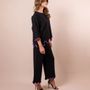 Apparel - Clara Black Co-ord set with contrast scalloped trim - HYA CONCEPT STORE