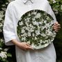 Trays - Round wooden serving tray - Spring flowers 38 cm - MONBOPLATO