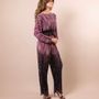 Apparel - THEA PINK SHADING PLEATED AND SPARKLY TOP AND PANTS SET - HYA CONCEPT STORE