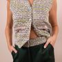 Apparel - Green Lora tweed Vest and Pants Set - HYA CONCEPT STORE