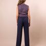 Apparel - Lora navy blue tweed jacket and pants set - HYA CONCEPT STORE