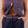 Apparel - Navy Lora tweed Vest and Pants Set - HYA CONCEPT STORE