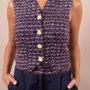 Apparel - Navy Lora tweed Vest and Pants Set - HYA CONCEPT STORE